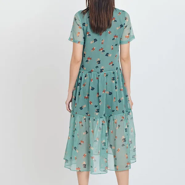 Váy Suông F2 Fashion & Freedom Voan Brighter Day D542-XH-S-1021 Màu Xanh Hoa Size S