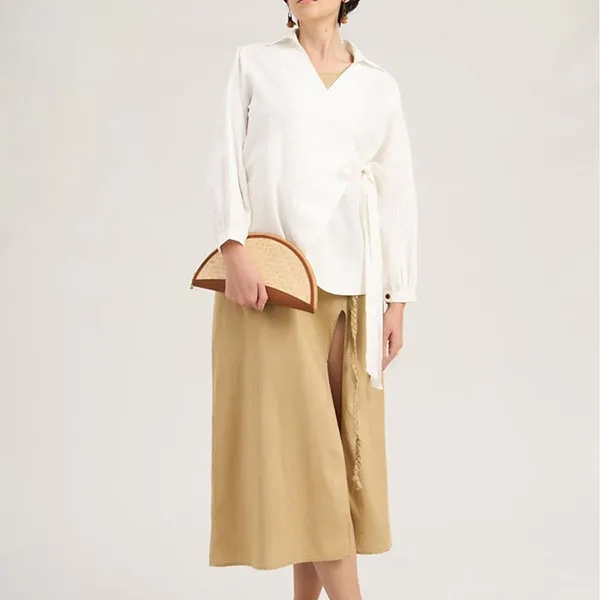 Váy Suông Hai Dây F2 Fashion & Freedom Linen Chocolate Fall In Love DT-D674-B-S-1122 Màu Be Size S