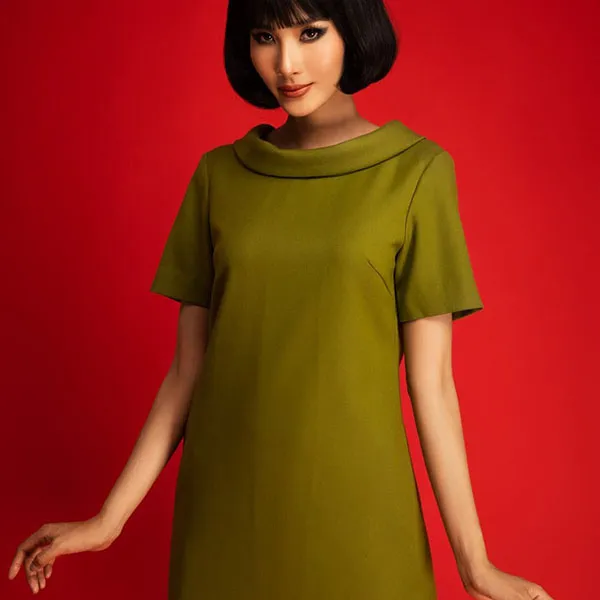 Váy Suông Nữ F2 Fashion & Freedom I Can And I Will HT-D03-XC-S-0121 Màu Xanh Olive Size S