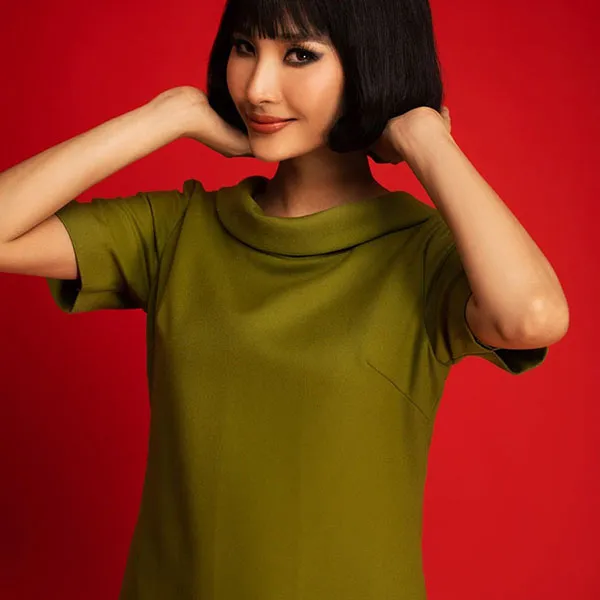 Váy Suông Nữ F2 Fashion & Freedom I Can And I Will HT-D03-XC-S-0121 Màu Xanh Olive Size S