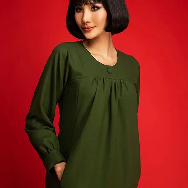 Váy Suông Nữ F2 Fashion & Freedom I Can And I Will HT-D04-XR-S-0121 Màu Xanh Lá Size S