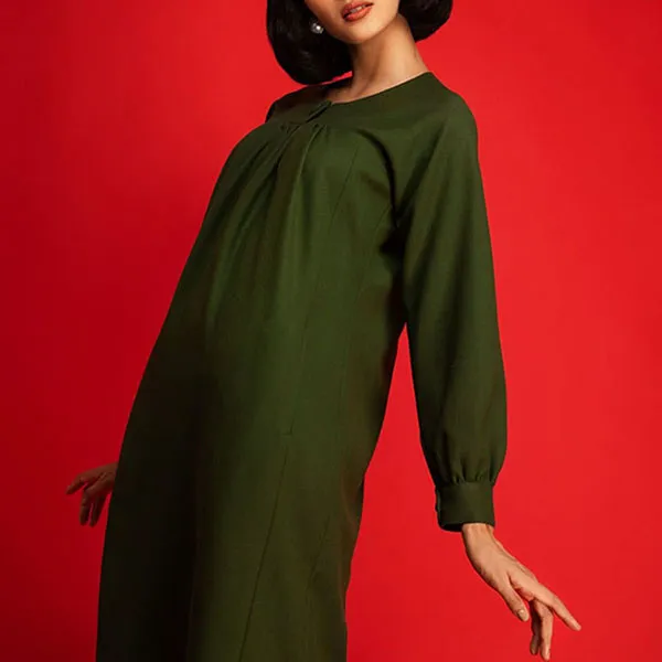 Váy Suông Nữ F2 Fashion & Freedom I Can And I Will HT-D04-XR-S-0121 Màu Xanh Lá Size S