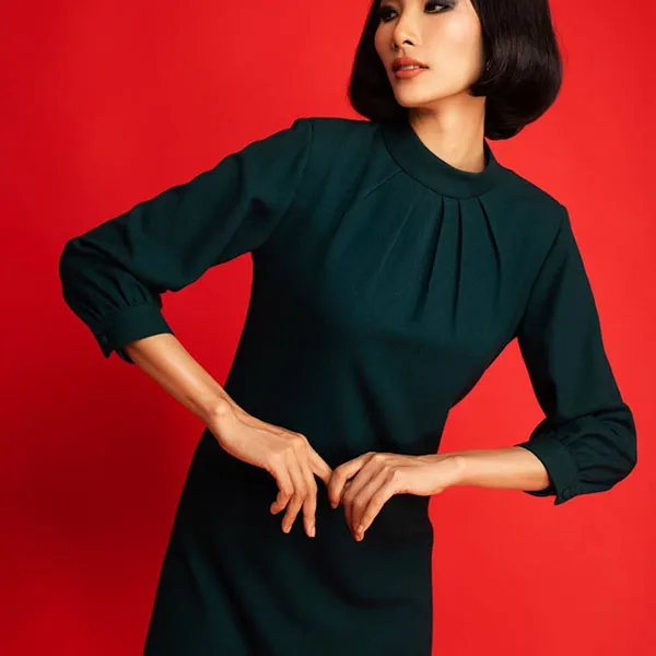 Váy Suông Nữ F2 Fashion & Freedom I Can And I Will HT-D05-XLD-S-0121 Màu Xanh Cổ Vịt Size S