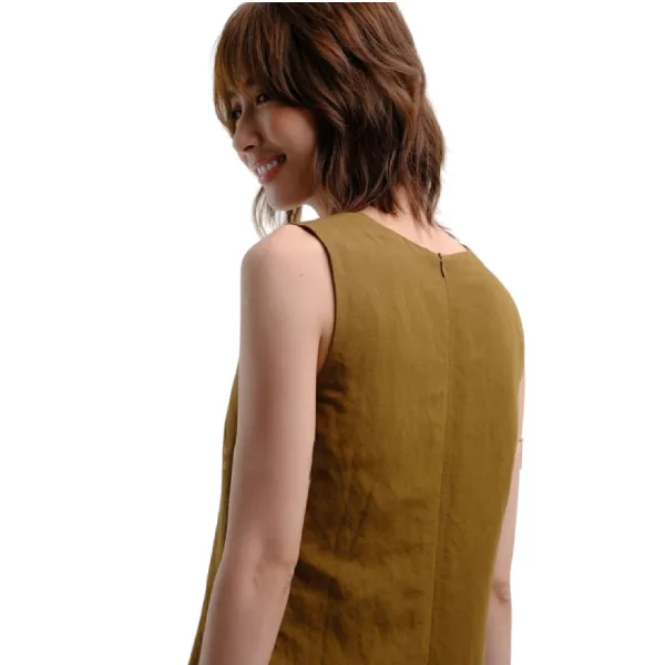 Váy Suông Nữ F2 Fashion & Freedom Linen After SunSet D443-N-S-0620 Màu Nâu Size S