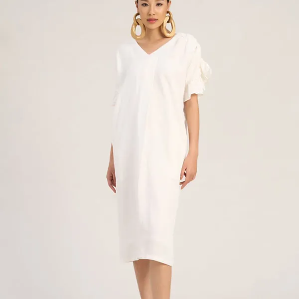 Váy Suông Nữ F2 Fashion & Freedom Linen Becoming Unveil D497-T-S-0621 Màu Trắng Size S