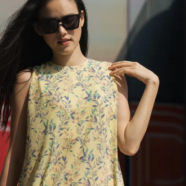 Váy Suông Nữ F2 Fashion & Freedom Work From Home D396-VH-S-0320 Màu Vàng Size S