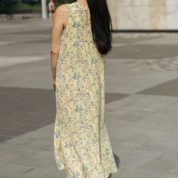 Váy Suông Nữ F2 Fashion & Freedom Work From Home D396-VH-S-0320 Màu Vàng Size S