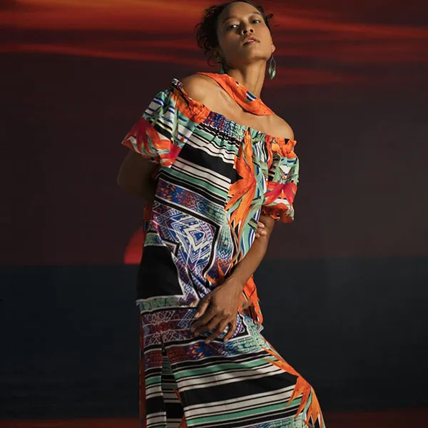 Váy Suông Trễ Vai F2 Fashion & Freedom Summer Get Away D638-NM-S-0722 Phối Màu Size S