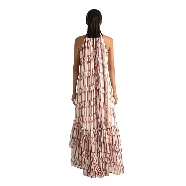 Váy Voan Maxi Nữ F2 Fashion & Freedom Bright And Shine D624-KHT-S-0622 Màu Kem Họa Tiết Size S