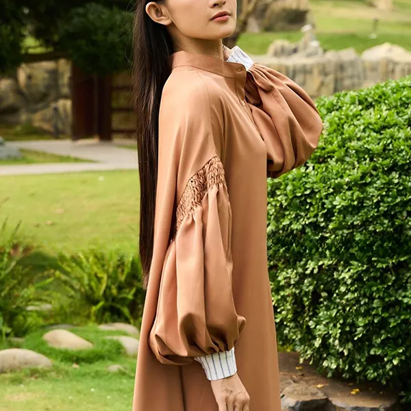 Váy Xòe Nữ F2 Fashion & Freedom Kate Light Brown Chocolate Fall In Love Dress DT-D687-CFS-S-0223 Màu Nâu Cafe Size S