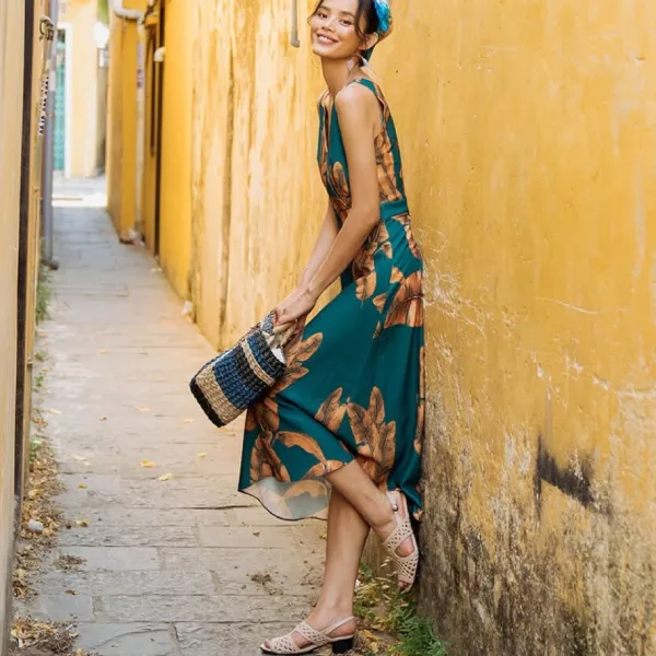 Váy Xòe Nữ F2 Fashion & Freedom Women's Mordern Meets Heritage D444-X-S-0720 Màu Xanh Size S