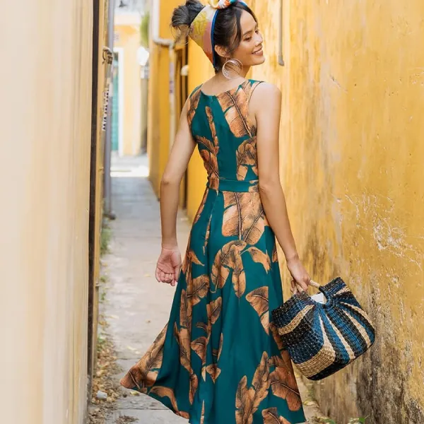 Váy Xòe Nữ F2 Fashion & Freedom Women's Mordern Meets Heritage D444-X-S-0720 Màu Xanh Size S