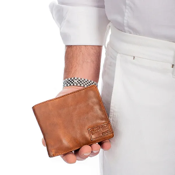 Ví Nam Gianni Conti Men's Genuine Leather Men's Wallet Brown 4207220 - RAUL - Tan Màu Nâu