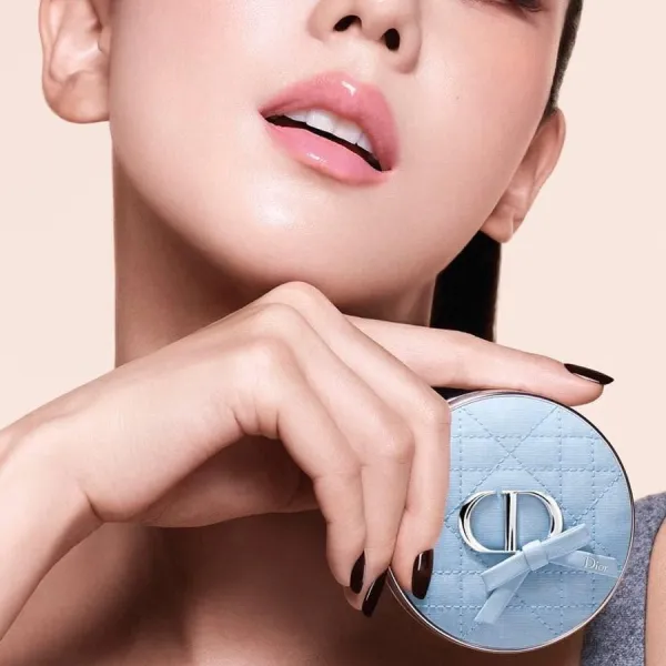 Vỏ Hộp Phấn Nước Dior Forever Cushion Couture Case Blue Bow Limited Edition Màu Xanh