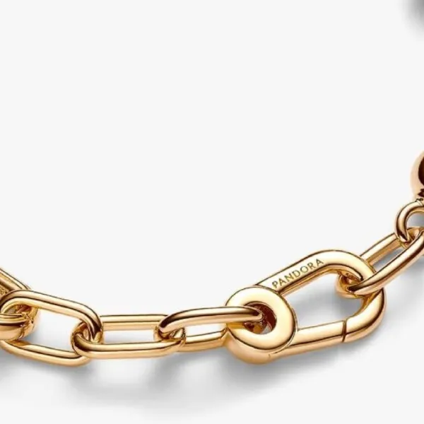 Vòng Đeo Tay Nữ Pandora Metal Bead & Link Chain Bracelet 562793C00 Màu Vàng Size 14.5