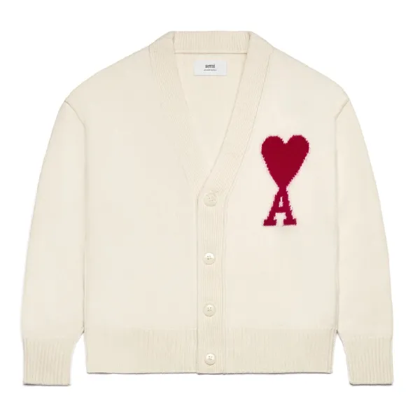 Áo Cardigan Nam Ami Paris BFUKC006 018 Màu Be Size S