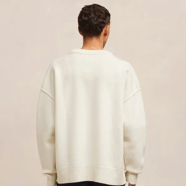 Áo Cardigan Nam Ami Paris BFUKC006 018 Màu Be Size S