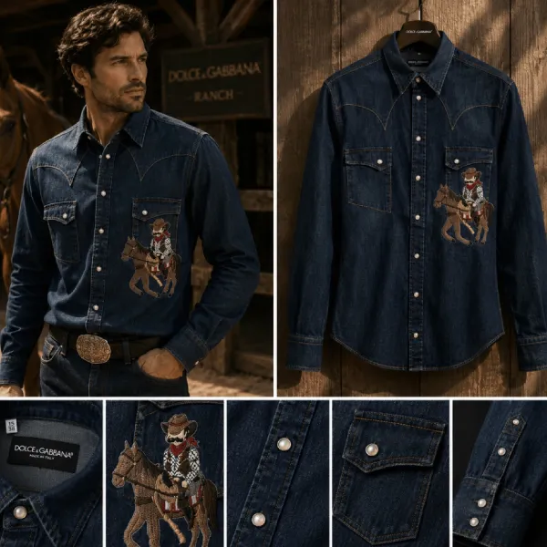 Áo Khoác Nam Dolce & Gabbana D&G G5DQ0Z G8T38 S9001 Màu Xanh Denim Size 41