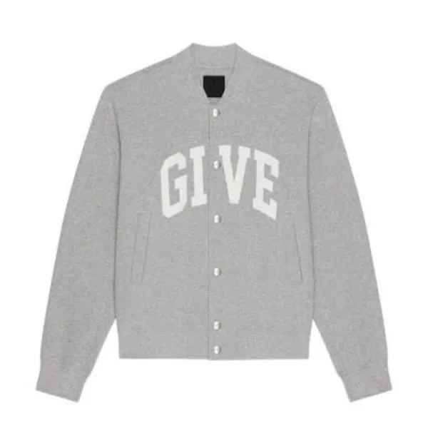 Áo Khoác Nam Givenchy BM017J3YMW 055 Màu Xám Nhạt Size S