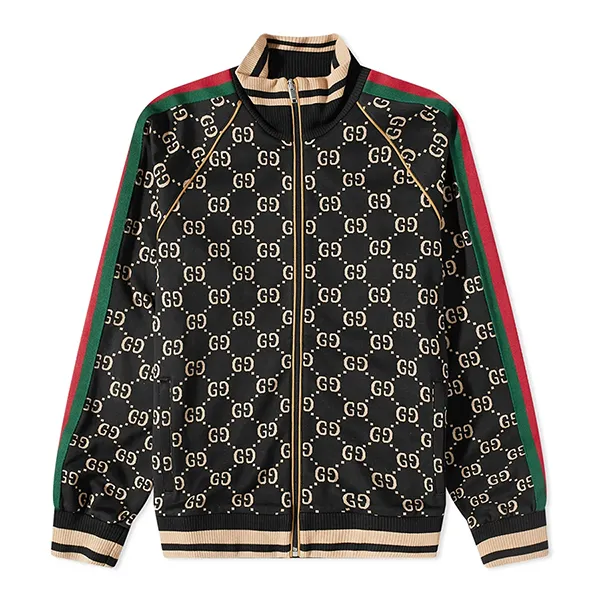 Áo Khoác Nam Gucci GG Gersey Cotton All Over Velour Track Jacket 695955 XJEEI 1030 Phối Màu Size S