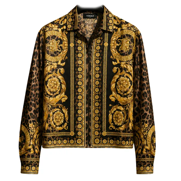 Áo Khoác Nam Versace Jacket With Gold Pattern 1016717 1A12366 5N440C Màu Vàng Đen Size 48