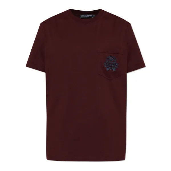 Áo Phông Nam Dolce & Gabbana D&G G8RA2Z G7PZE M5039 Tshirt Màu Đỏ Burgundy Size 48