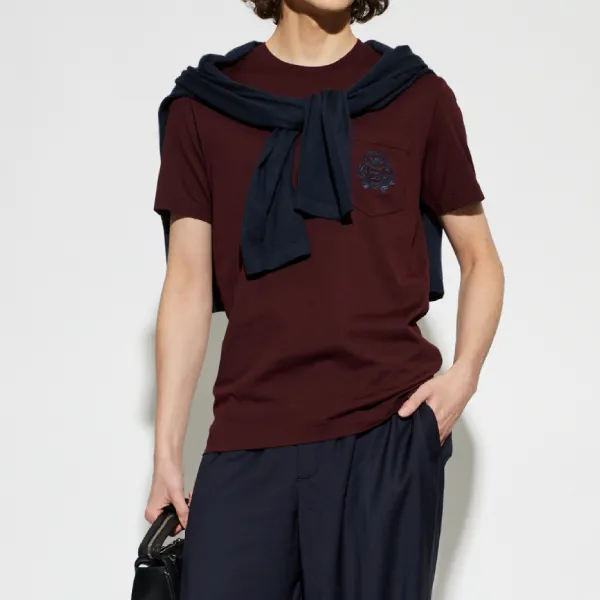 Áo Phông Nam Dolce & Gabbana D&G G8RA2Z G7PZE M5039 Tshirt Màu Đỏ Burgundy Size 48