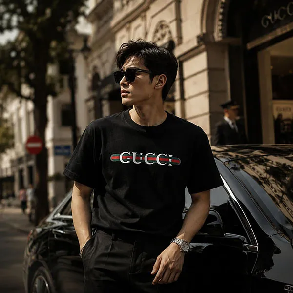 Áo Phông Nam Gucci Cotton 784361 XJGKB 1152 Màu Đen Size XS