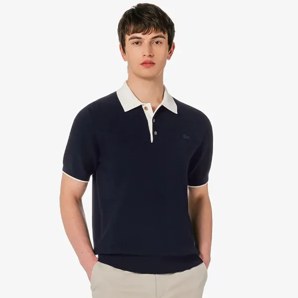 Áo Polo Nam Lacoste Regular Fit Navy Blue PH943E 166 Màu Xanh Đen Size 5