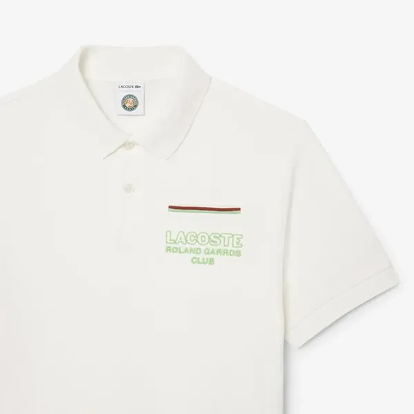 Áo Polo Lacoste X Roland Garros Club Man Shirt PH8742 70V Màu Trắng Size 2