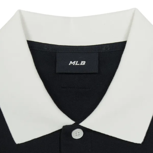 Áo Polo MLB Basic Small Letter Comfortable Fit New York Yankees 3APQB0263-50BKS Màu Đen