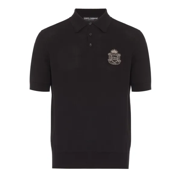 Áo Polo Nam Dolce & Gabbana Polo Shirt DG GXZ02Z JBCIU N0000 Màu Đen Size 48
