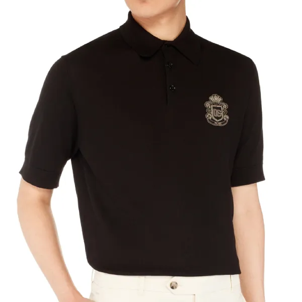 Áo Polo Nam Dolce & Gabbana Polo Shirt DG GXZ02Z JBCIU N0000 Màu Đen Size 48