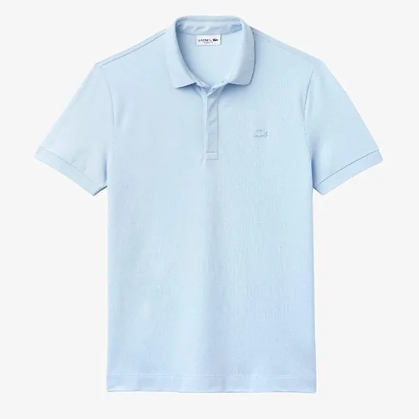 Áo Polo Nam Lacoste Pre-Owned Shirt Regular Light Blue Màu Xanh Nhạt Size 2