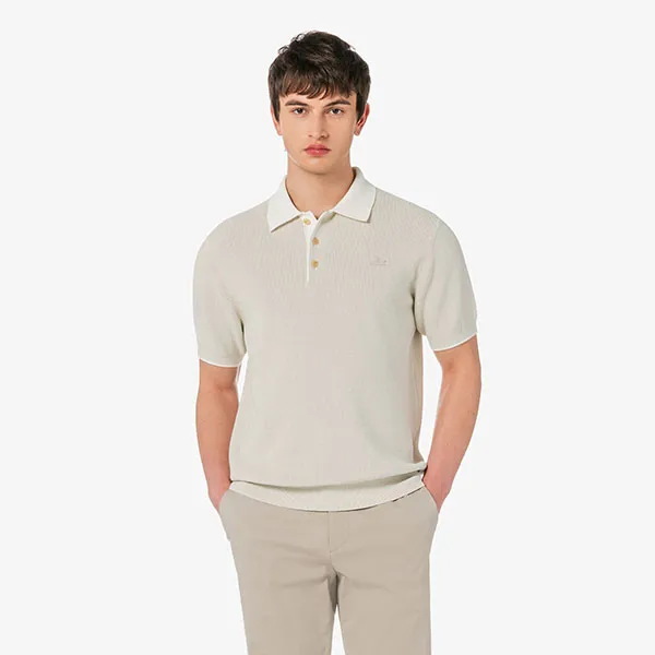 Áo Polo Nam Lacoste Short Sleeve Sweater Shirt Regular Fit PH943E I18 Beige Màu Be Size 3