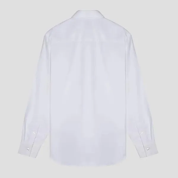 Áo Sơ Mi Dài Tay Nam Burberry Check Shirt Màu Trắng Size S