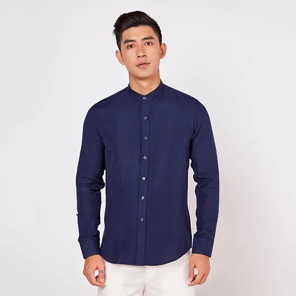 Áo Sơ Mi Linen Nam F2 Fashion & Freedom SMM177-XCT-S-0619 Màu Xanh Đen Size S
