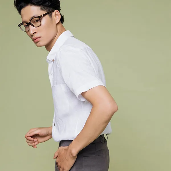 Áo Sơ Mi Nam F2 Fashion & Freedom Linen Men In Style SMMN010-T-S-0820 Màu Trắng Size S