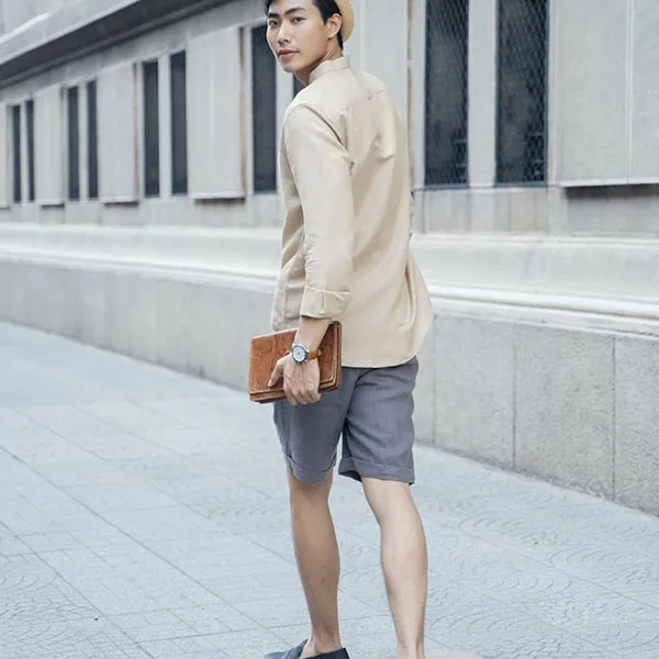 Áo Sơ Mi Nam F2 Fashion & Freedom Linen New Breeze SMM185-CFS-S-0619 Màu Cafe Sữa Size S