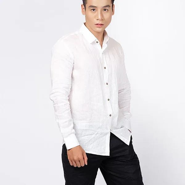 Áo Sơ Mi Nam F2 Fashion & Freedom Linen SMM135-TK-XXL-0619 Màu Trắng Size XXL