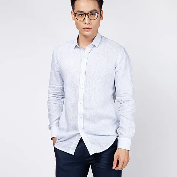 Áo Sơ Mi Nam F2 Fashion & Freedom Linen SMM137-TS-S-0619 Màu Trắng Size S