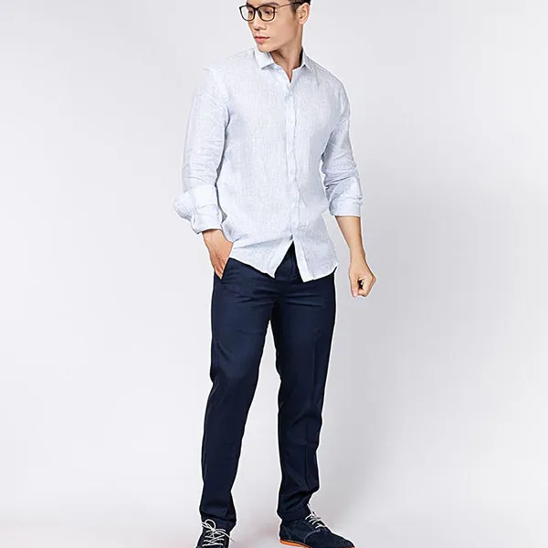 Áo Sơ Mi Nam F2 Fashion & Freedom Linen SMM137-TS-S-0619 Màu Trắng Size S