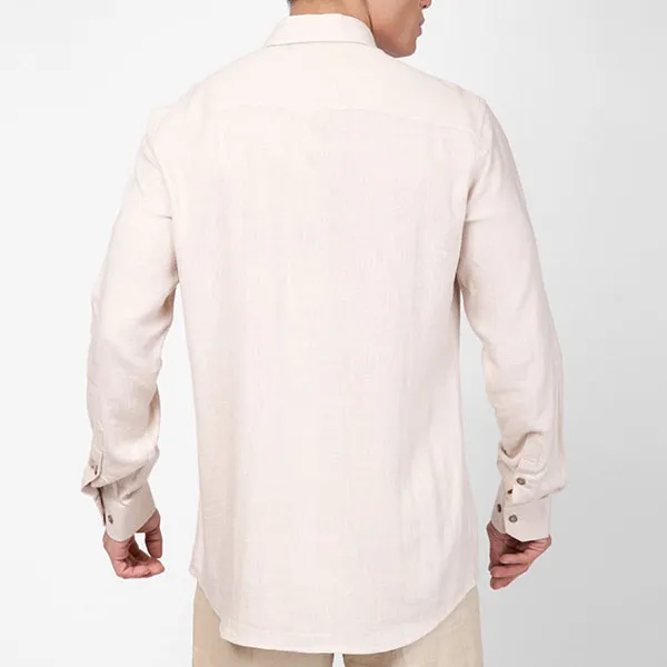 Áo Sơ Mi Nam F2 Fashion & Freedom Linen SMM141-B-S-0619 Màu Be Size S