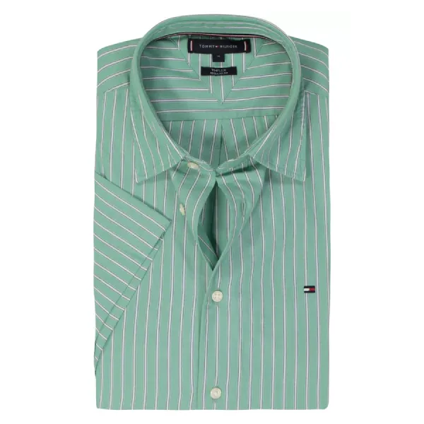 Áo Sơ Mi Nam Tommy Hilfiger Men's Cotton Shirt MW0MW39161_0CD Màu Kẻ Sọc Xanh Size M