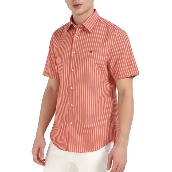 Áo Sơ Mi Nam Tommy Hilfiger MW0MW39161_0DM Màu Cam Size S
