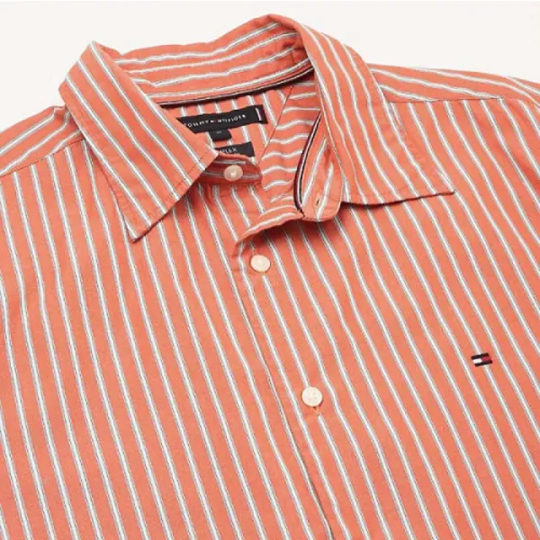 Áo Sơ Mi Nam Tommy Hilfiger MW0MW39161_0DM Màu Cam Size S