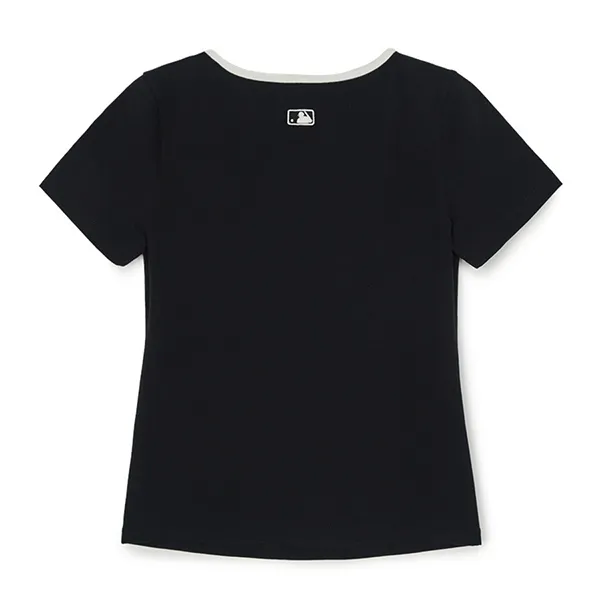 Áo Thun Nữ MLB Basic Squar Neck Slim Fit T-Shirts Los Angeles Dodgers 3FTSB7363-07BKS Màu Đen