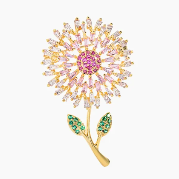 Cài Áo Nữ Meri Dandelion Grace BR921-H Màu Vàng Hồng