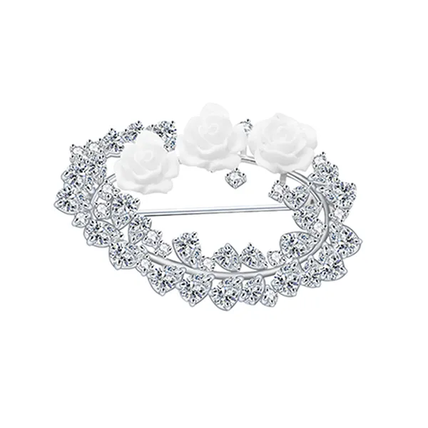 Cài Áo Nữ Meri Flower Charm BR194 Màu Bạc