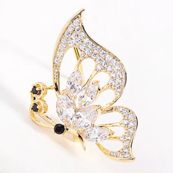 Cài Áo Nữ Meri Little Butterfly BR301 Màu Vàng
